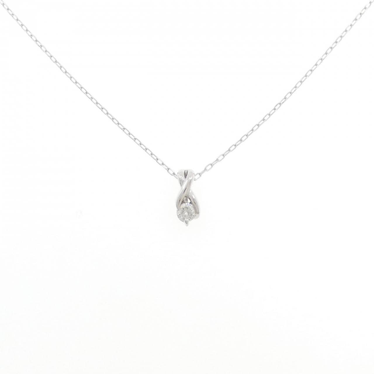 K18WG ダイヤモンド ネックレス 0.12CT