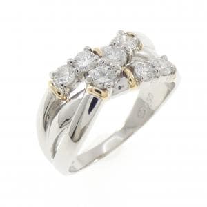 PT900/K18YG ダイヤモンド リング 0.50CT