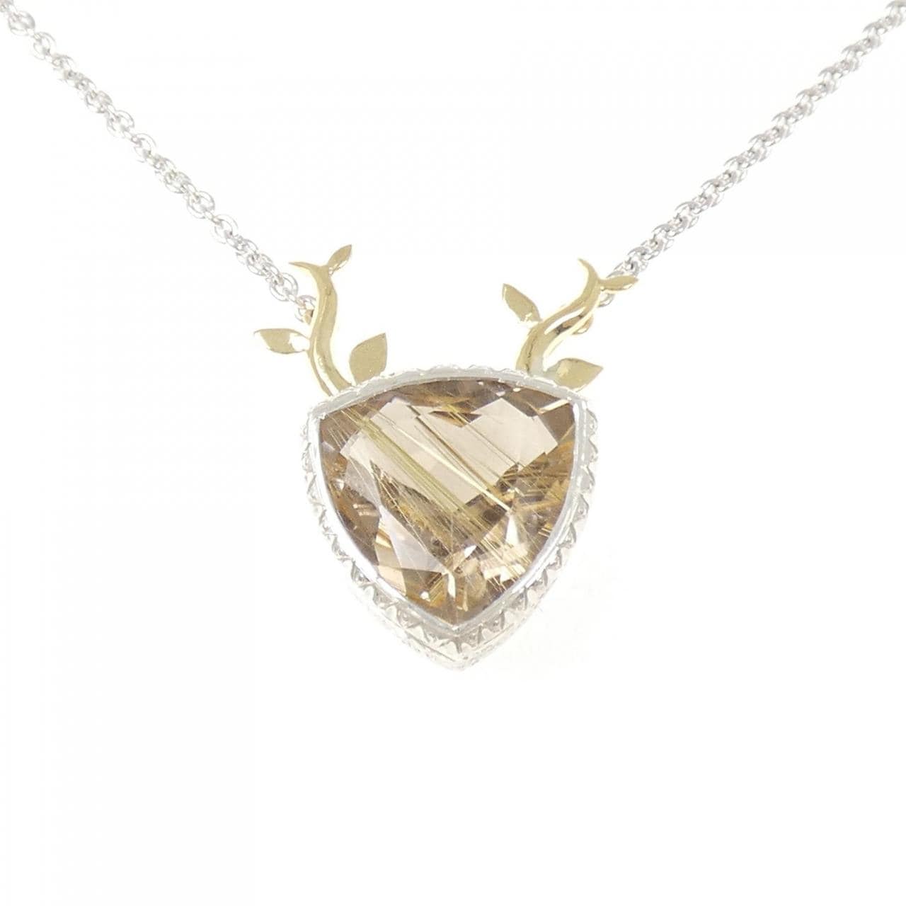 カドミ ルチルクオーツ ネックレス 16.63CT