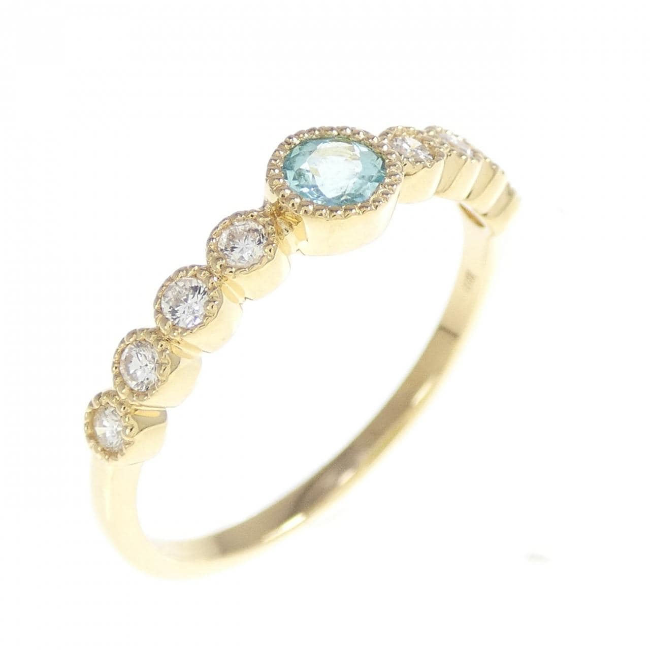 K18YG トルマリン リング 0.13CT