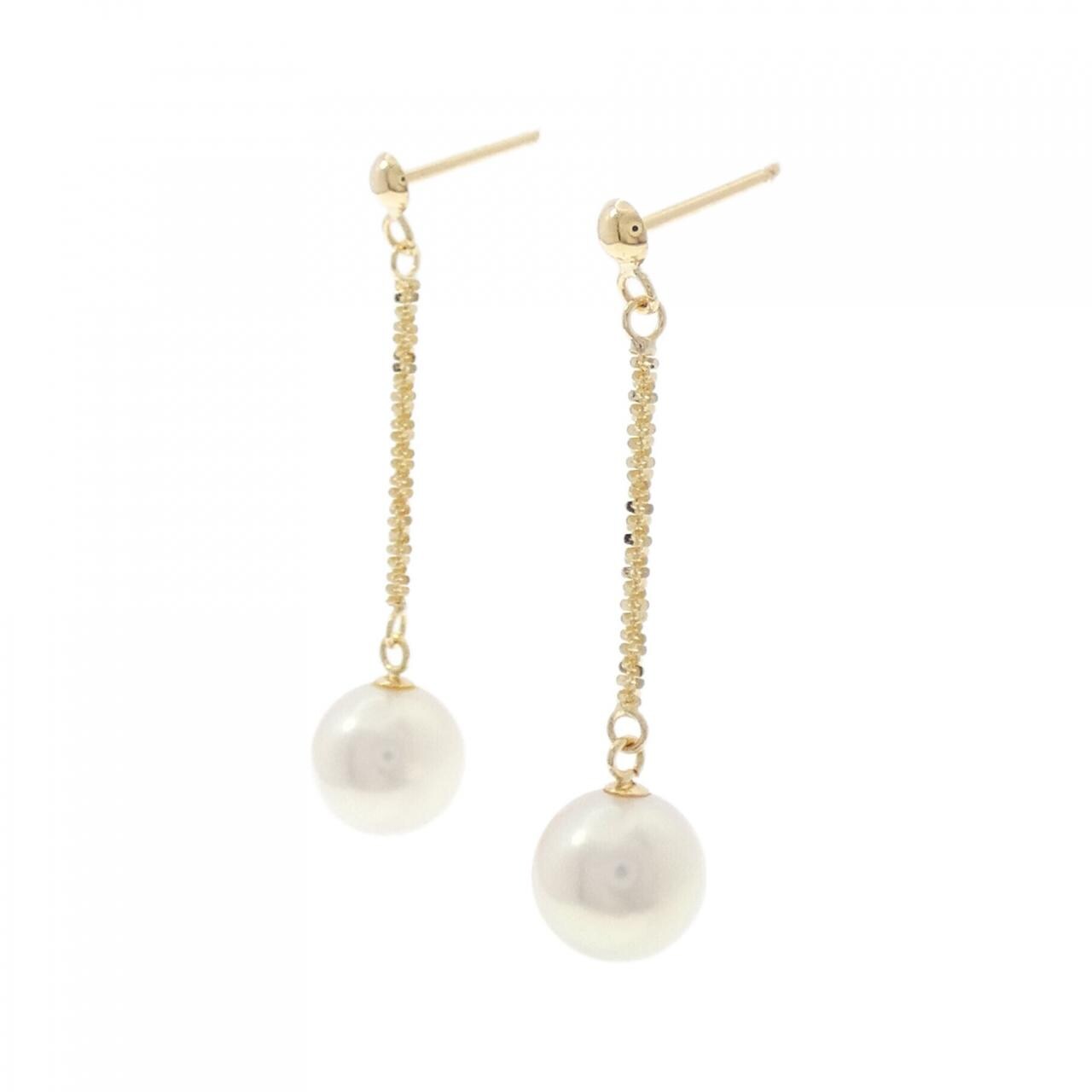 K18YG Akoya pearl earrings 7.9mm
