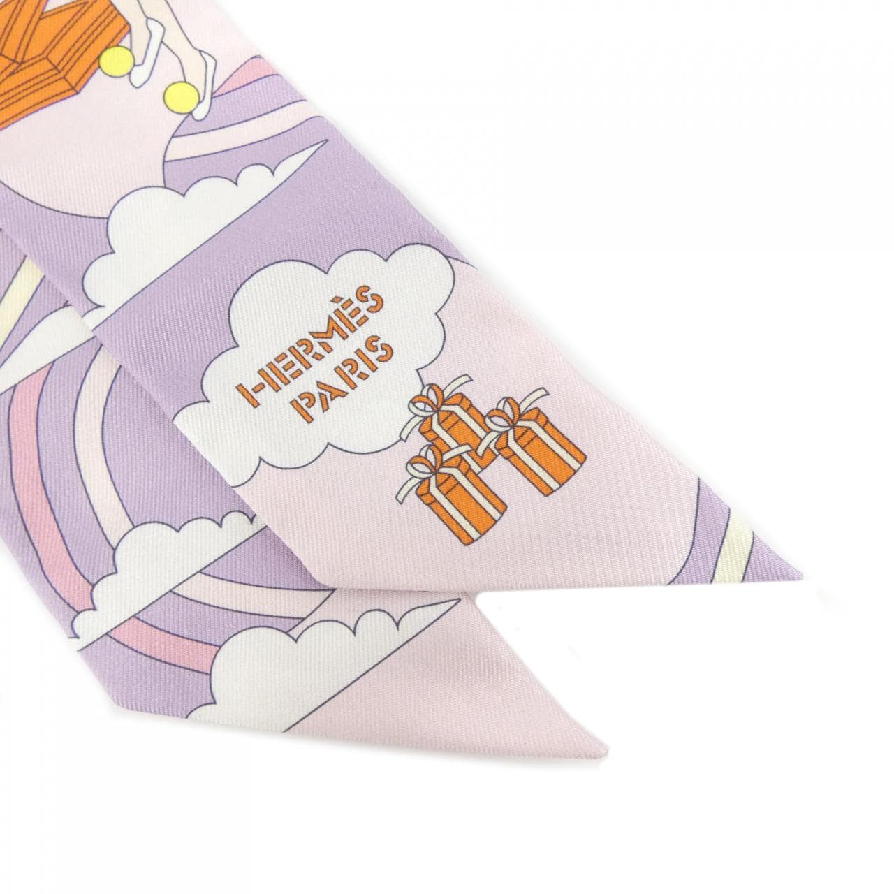 [Unused items] HERMES CARRES VOLANTS Twilly 063849S Scarf