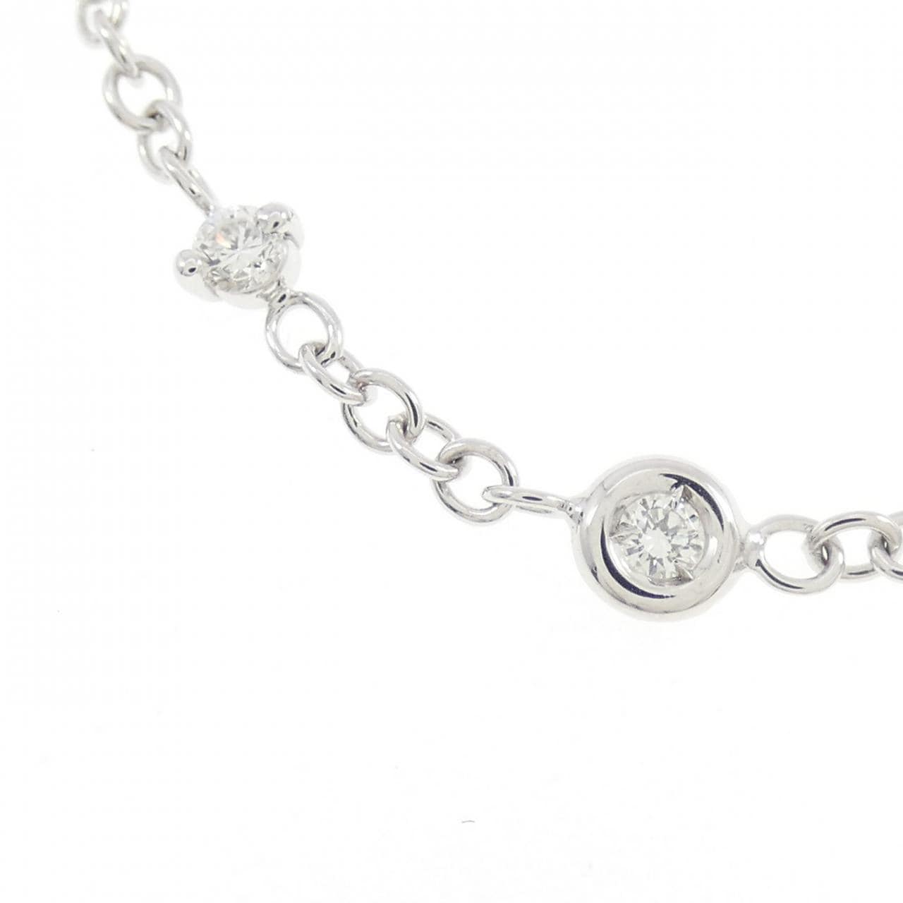 750WG クロス ダイヤモンド ネックレス