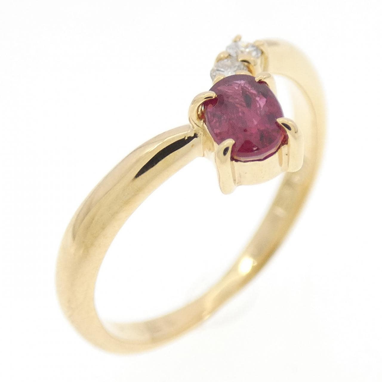 K18YG ルビー リング 0.24CT