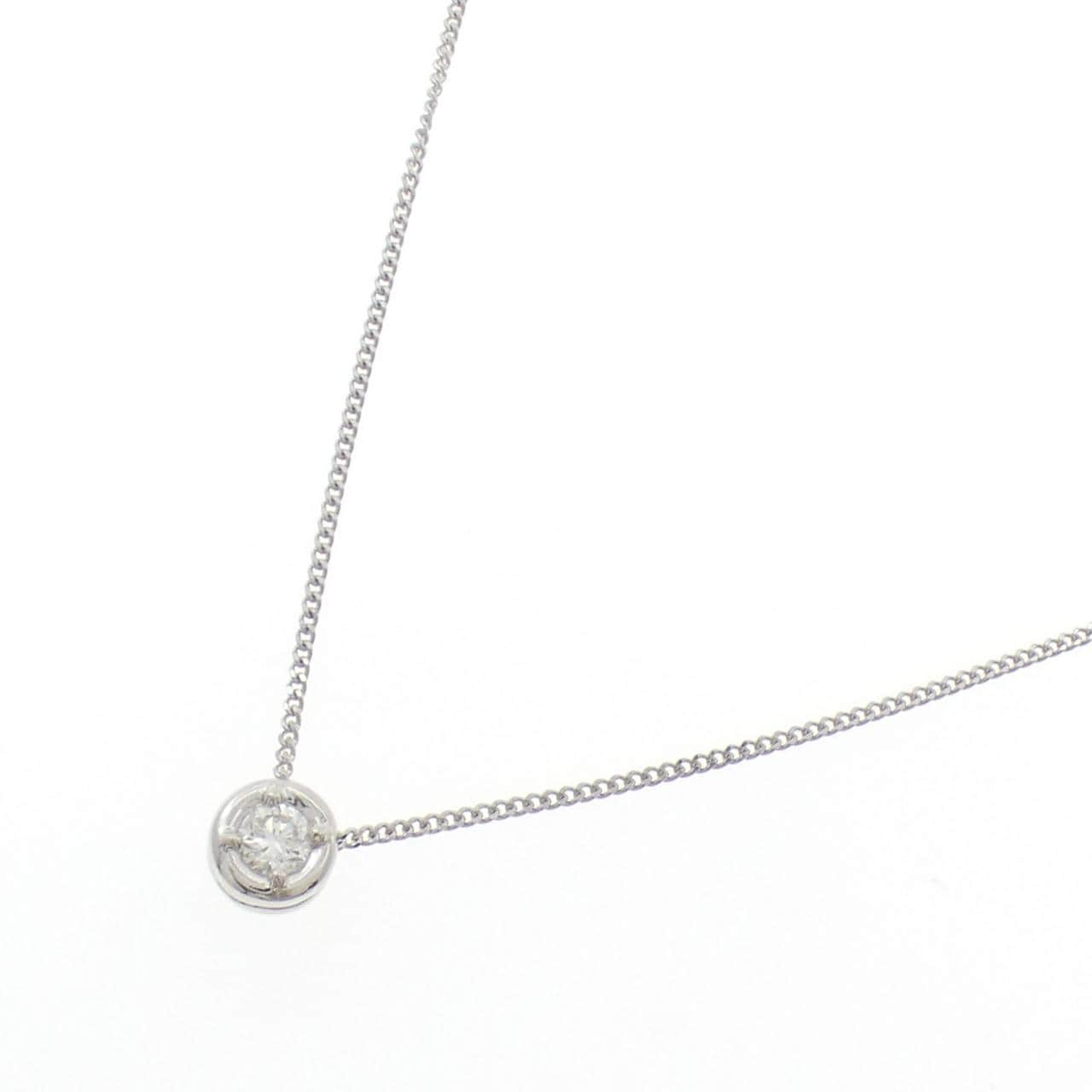 PT900/PT850 ソリティア ダイヤモンド ネックレス 0.163CT