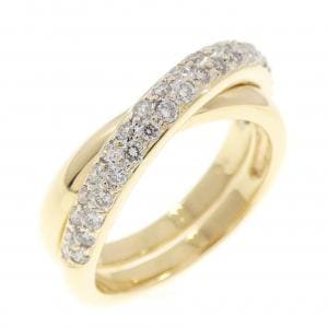 K18YG/K18WG パヴェ ダイヤモンド リング 0.50CT