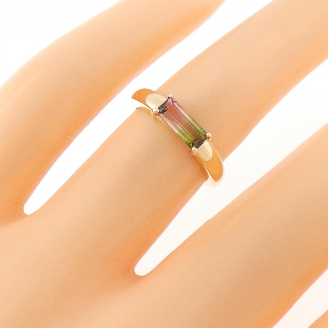 【新品】K18YG トルマリン リング 0.57CT