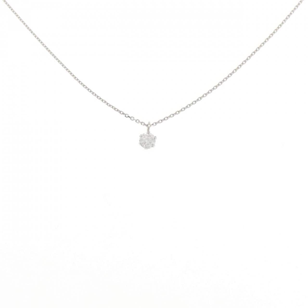 PT900/PT850 ソリティア ダイヤモンド ネックレス 0.154CT