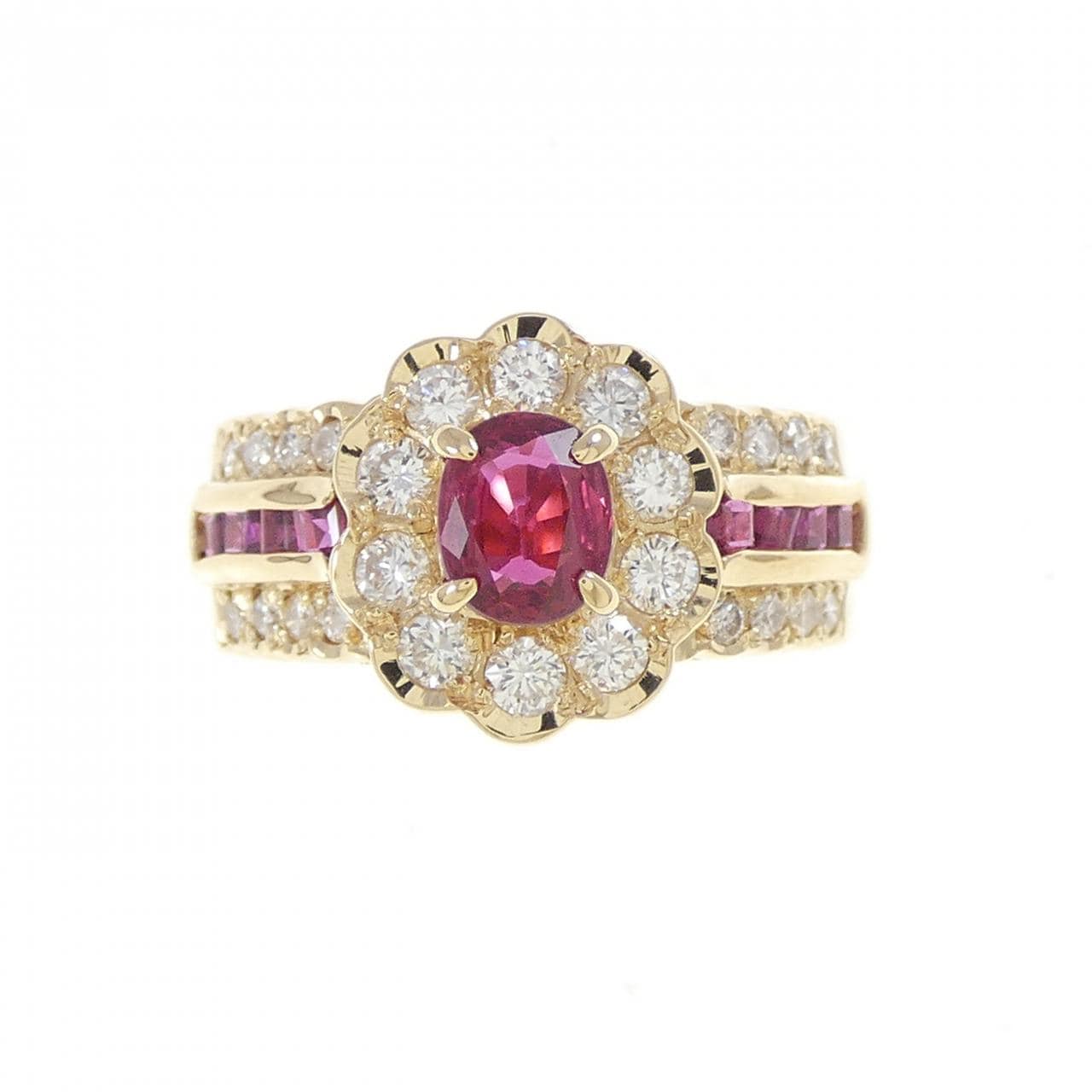 K18YG ルビー リング 0.93CT