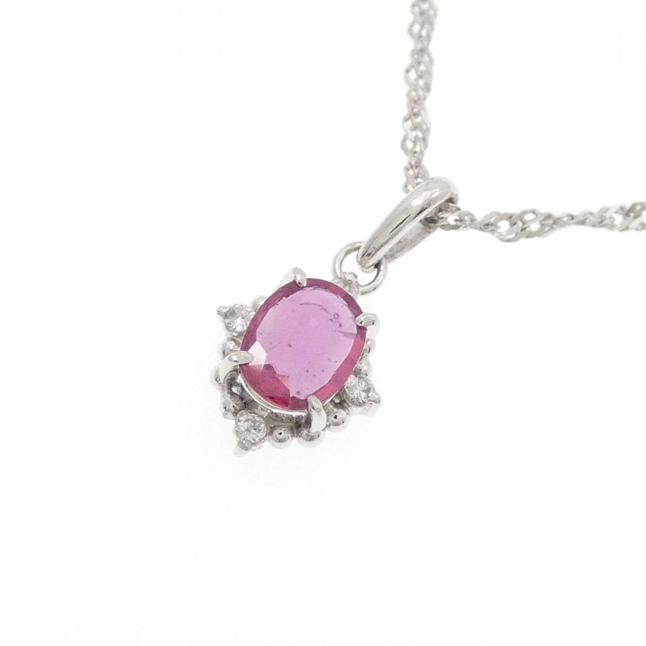 PT900/PT850 ルビー ネックレス