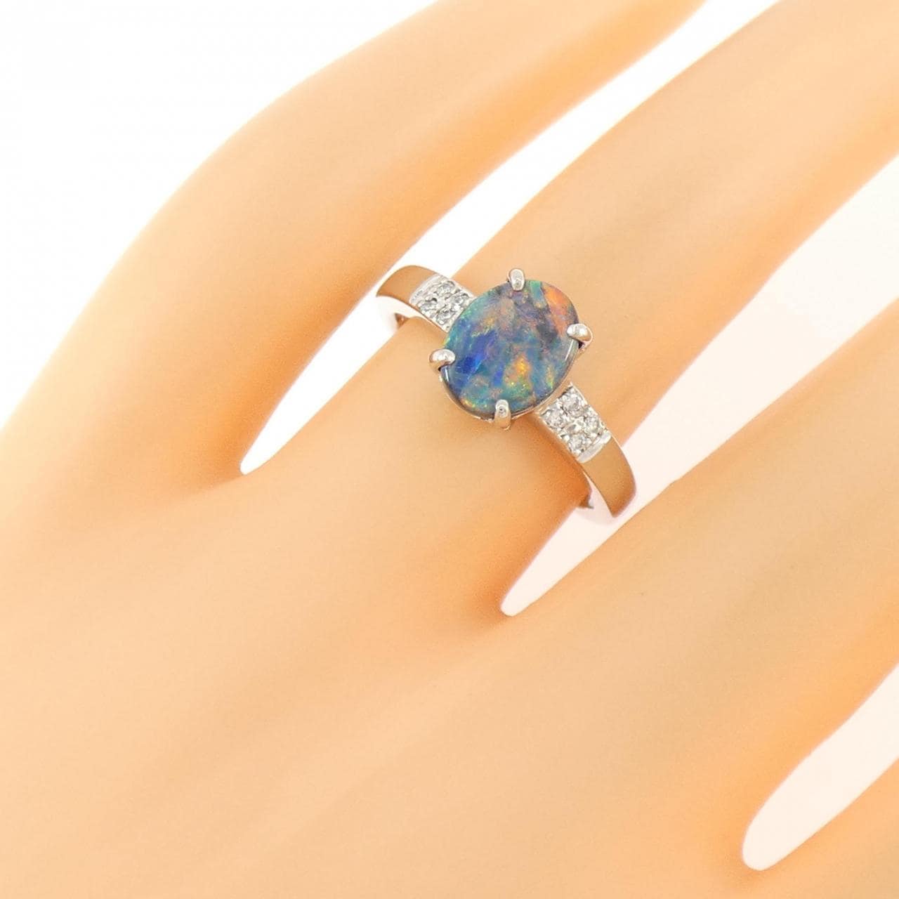 PT900 ブラックオパール リング 0.97CT