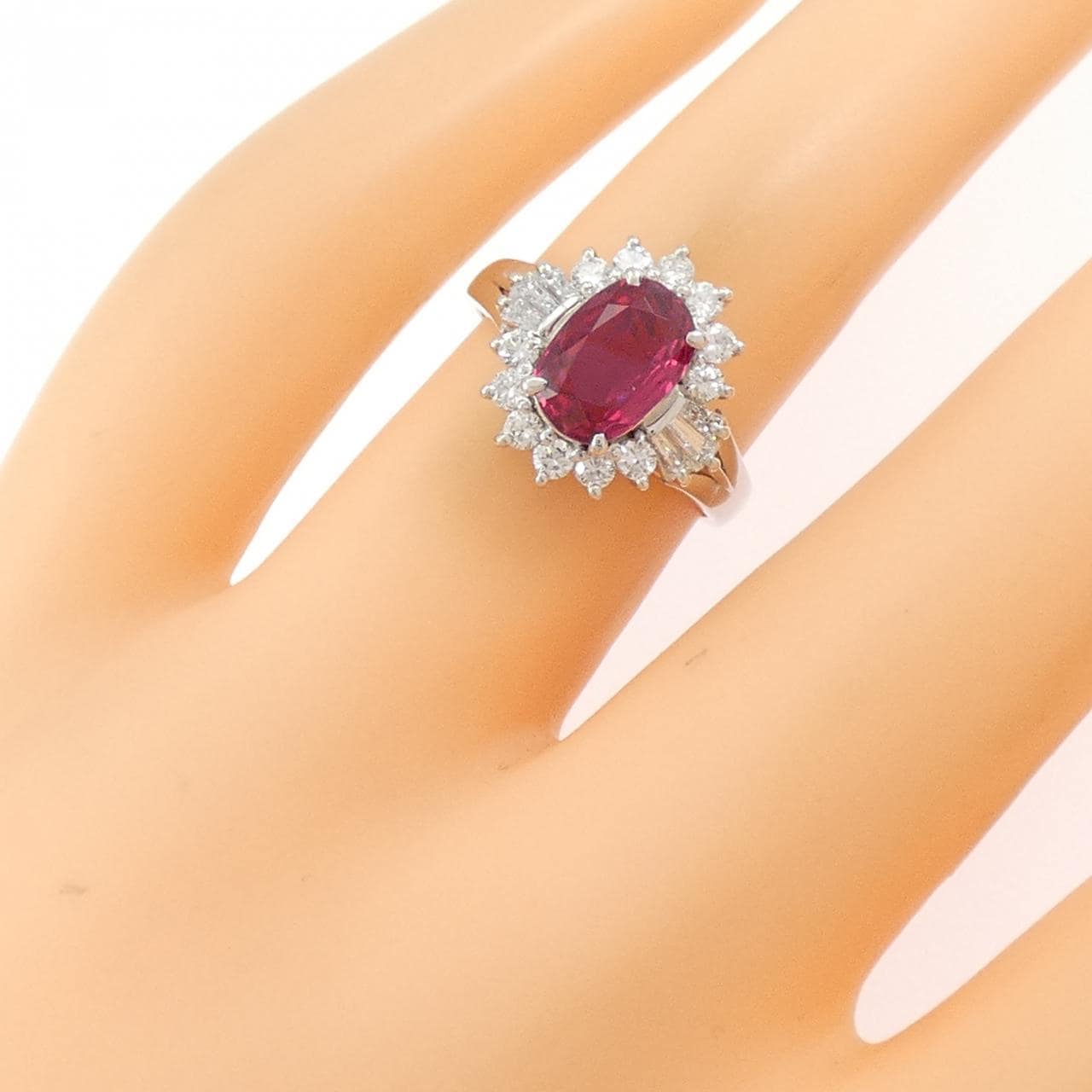 PT900 ルビー リング 1.47CT