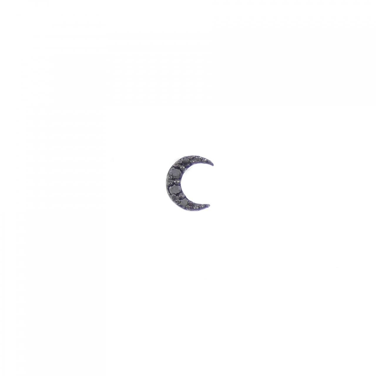 [新品] K18BG/K18YG 月亮钻石耳环 0.02CT单耳