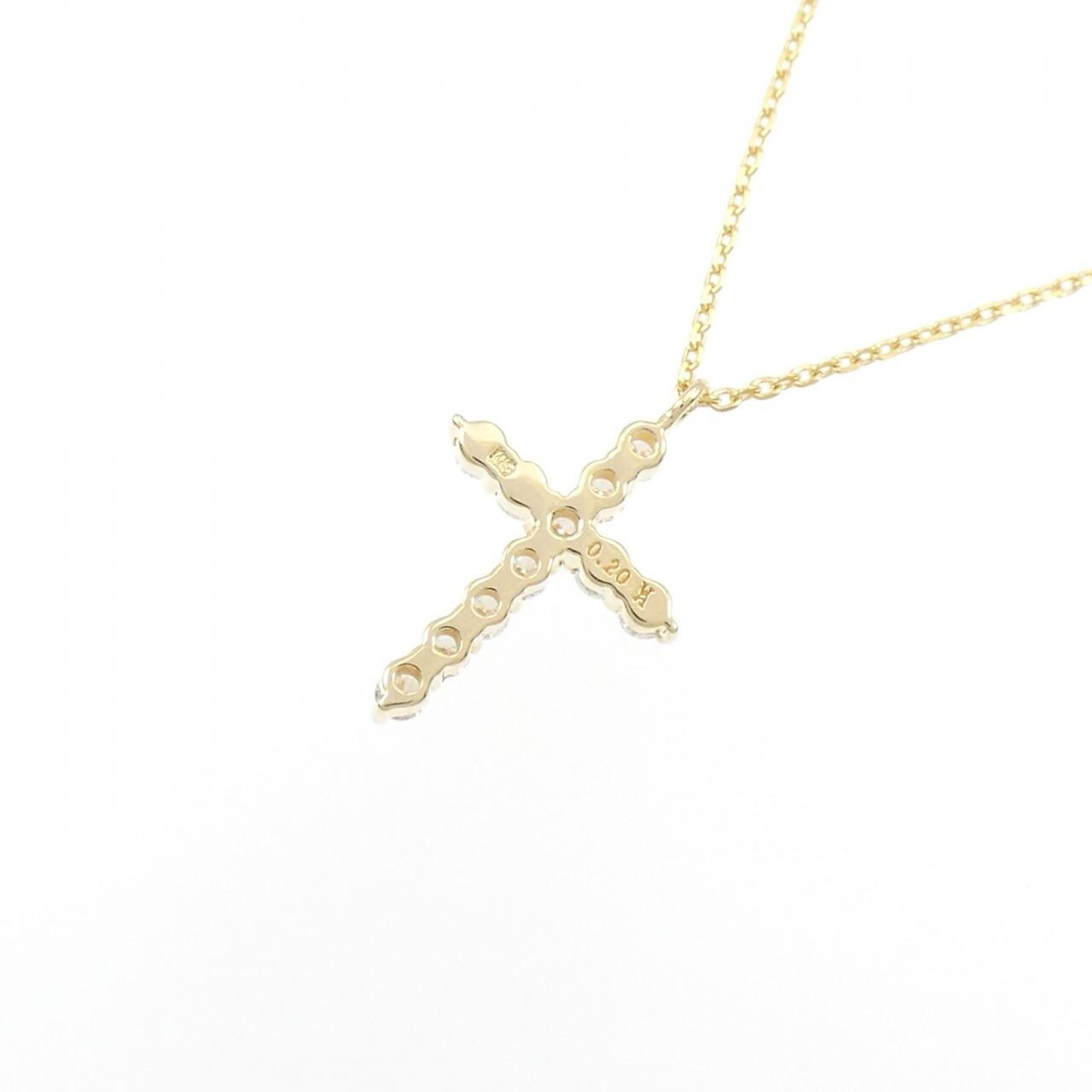 ヴァンドーム ダイヤモンド クロス ネックレス 0.20CT