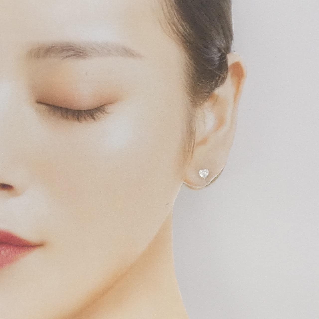 [Remake] PT900/ST Diamond Earrings 0.312CT 0.320CT DE VS2-SI1 Heart Shape