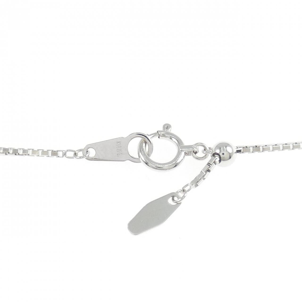 K18WG クロス ダイヤモンド ネックレス 0.35CT