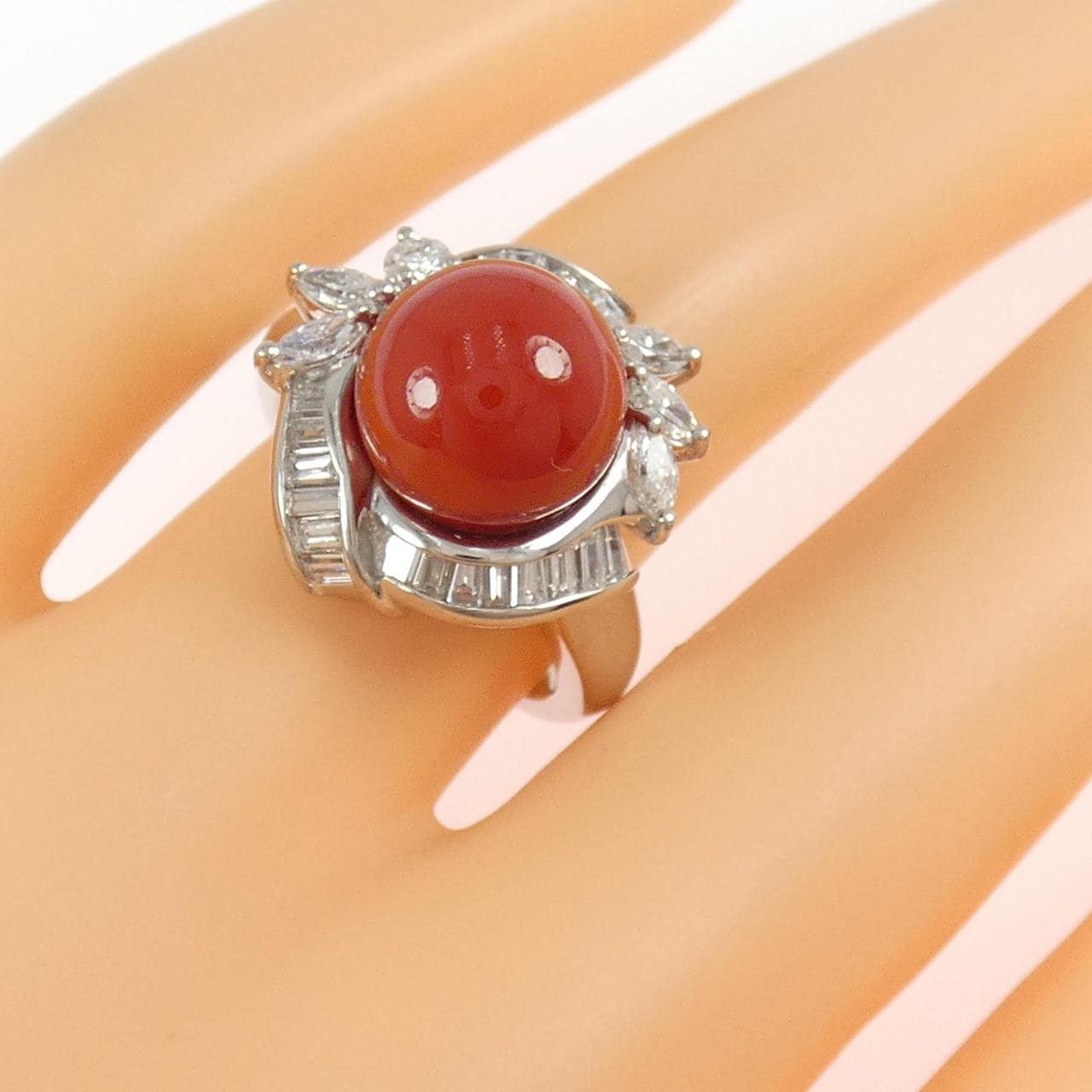 PT900 サンゴ リング 10.0mm