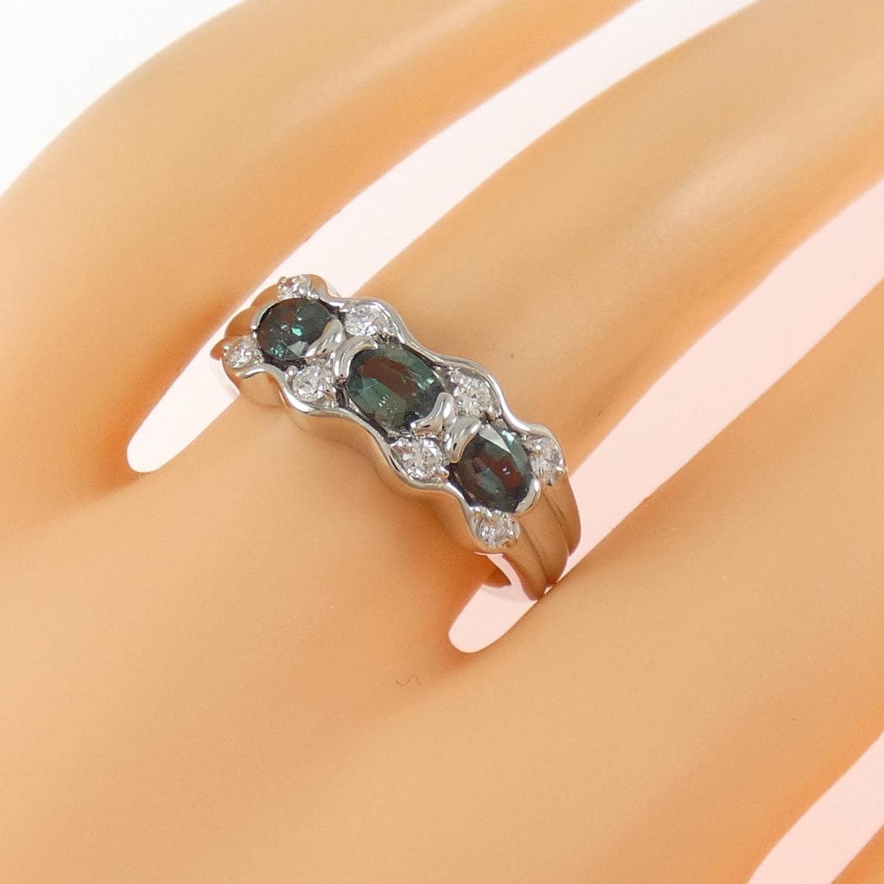 PT900 アレキサンドライト リング 0.76CT