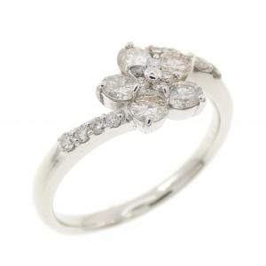 PT900 フラワー ダイヤモンド リング 0.50CT