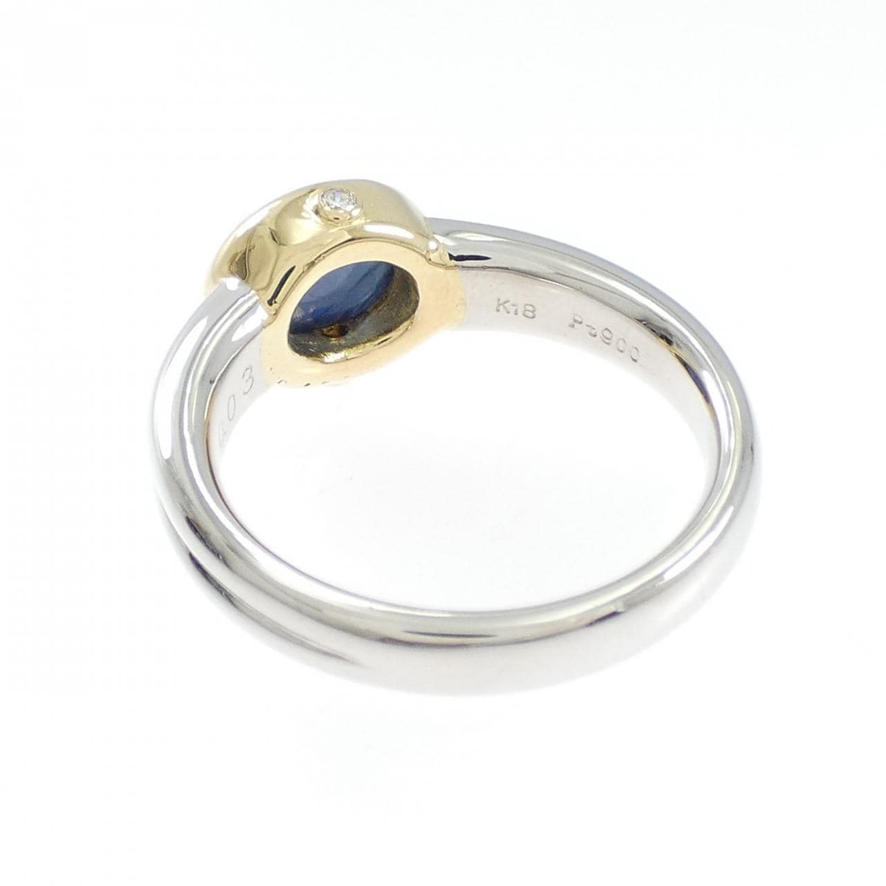 K18YG/PT900 サファイヤ リング 2.16CT