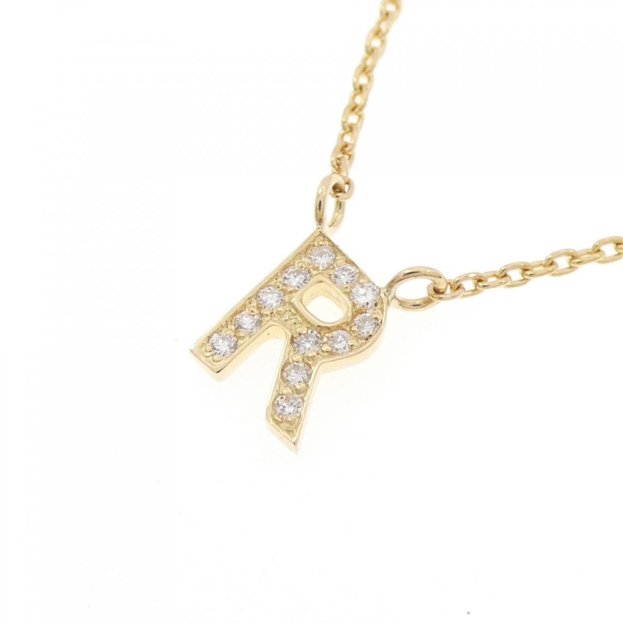 スタージュエリー イニシャル ダイヤモンド ネックレス 0.04CT