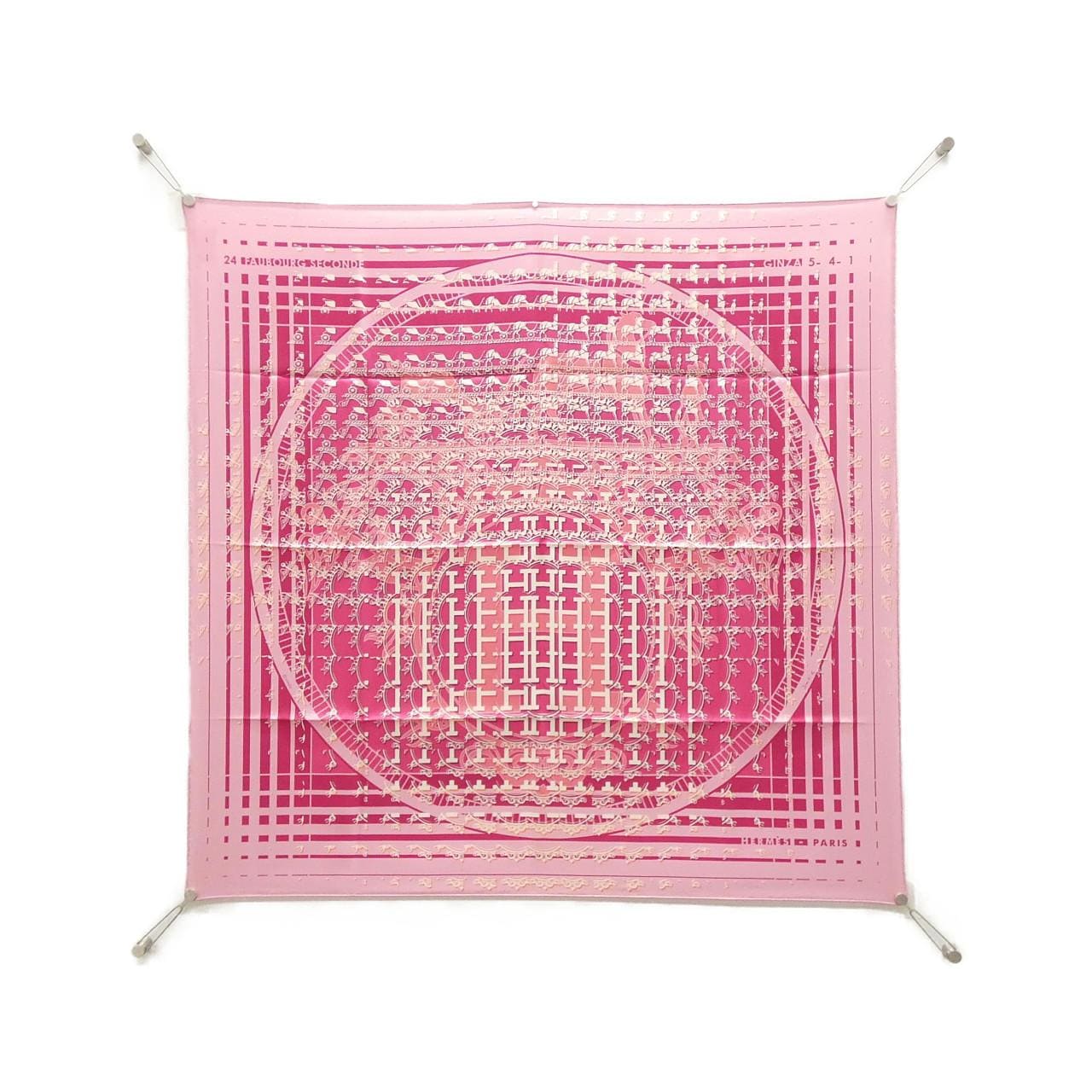 エルメス 24　FAUBOURG SECONDE カレ 002656S スカーフ