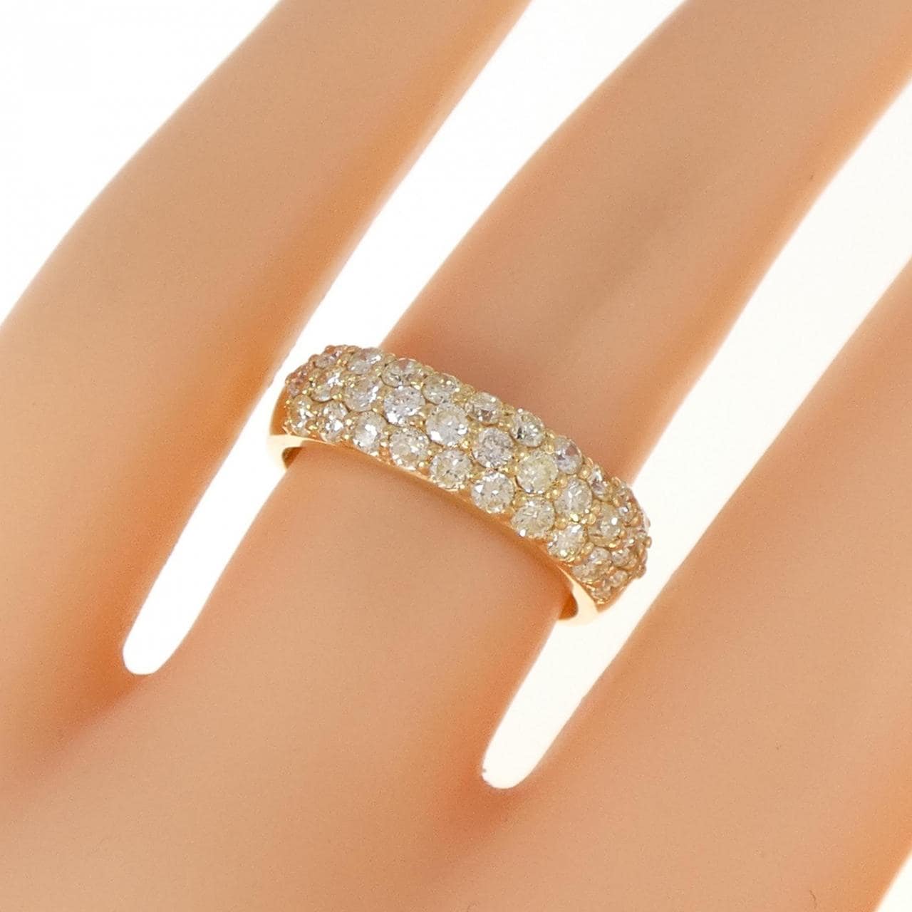 K18YG パヴェ ダイヤモンド リング 1.00CT