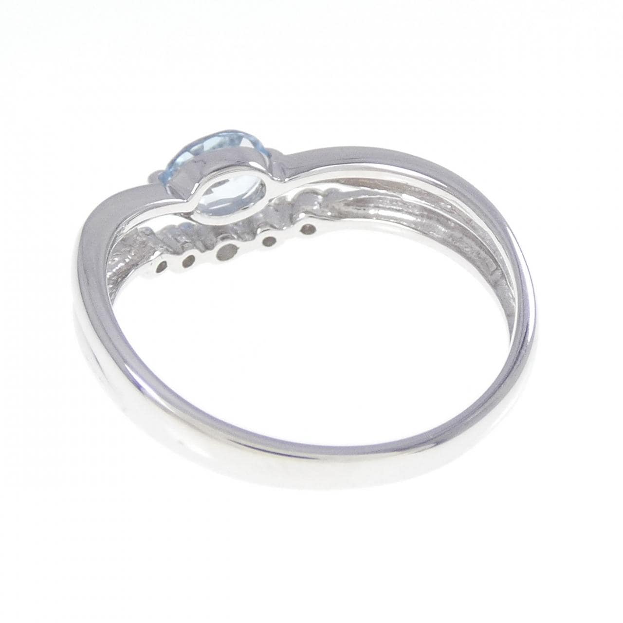 K18WG アクアマリン リング