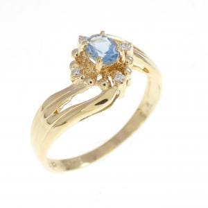 K18YG アクアマリン リング