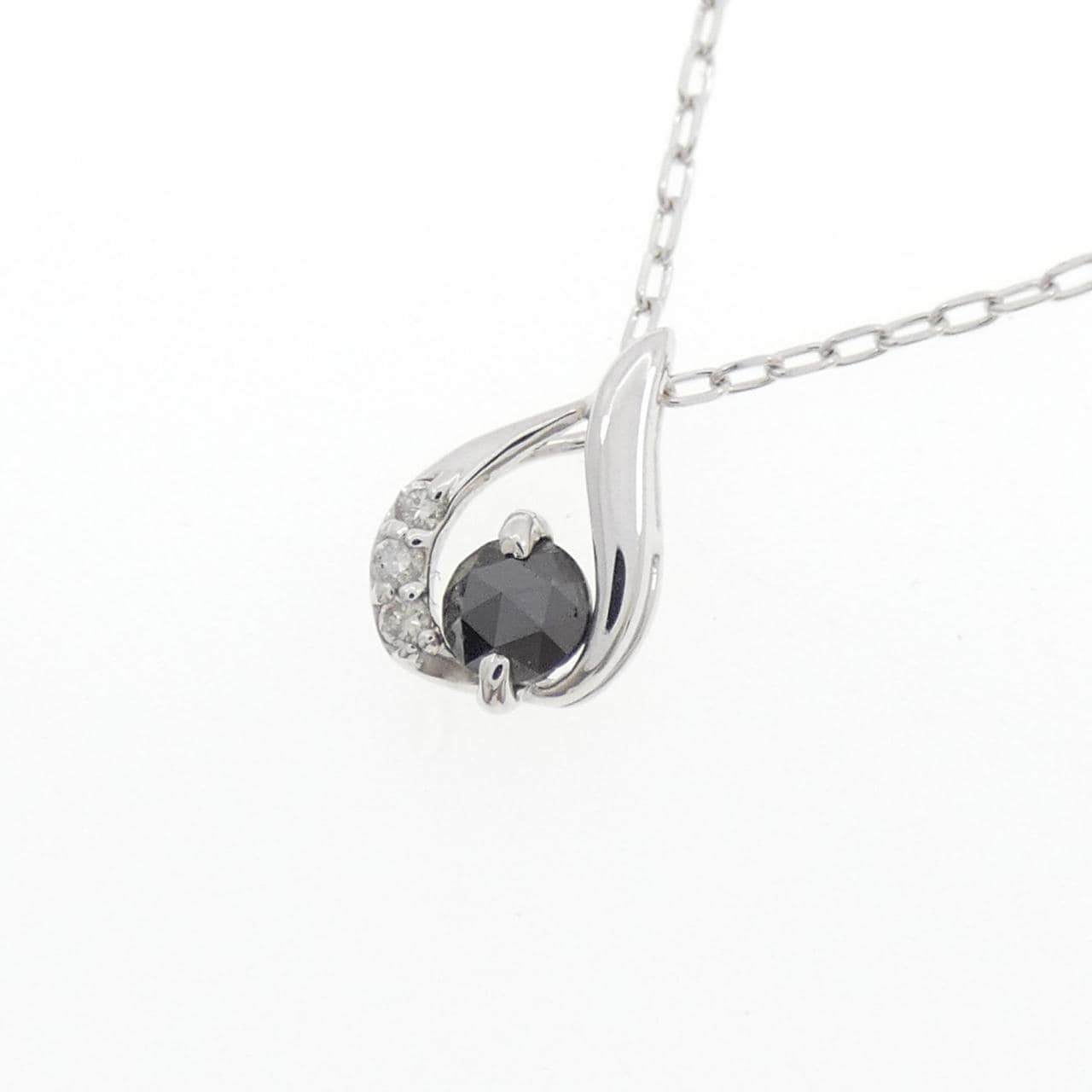 K18WG ダイヤモンド ネックレス 0.16CT