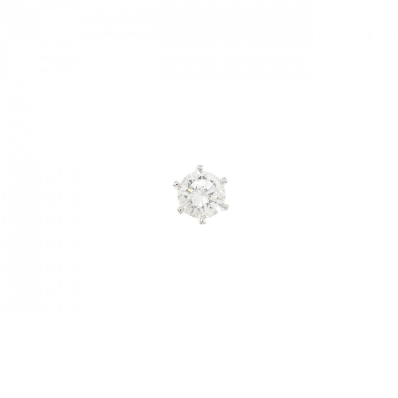 【リメイク】PT900/ST ダイヤモンド ピアス 0.263CT G VS2 VG 片耳
