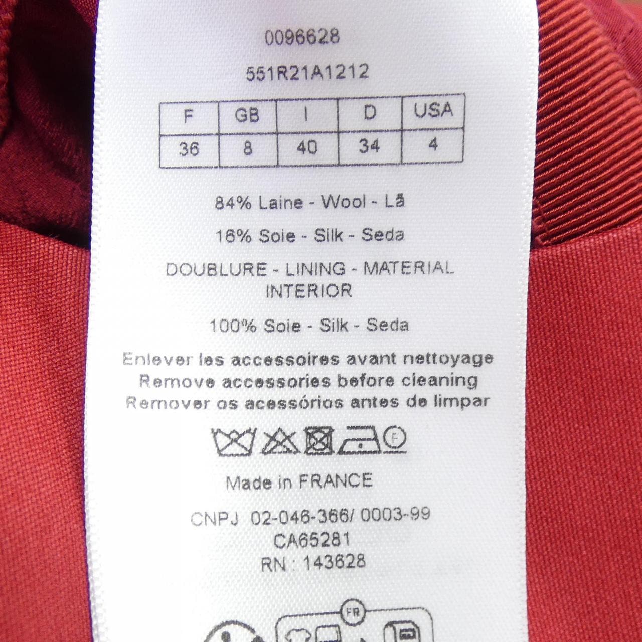クリスチャンディオール CHRISTIAN DIOR ベルト付きフレアミディドレス 551R21A1212 ワンピース
