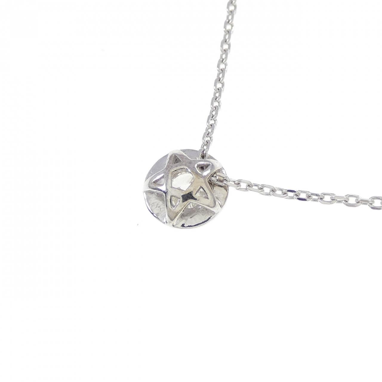 K18WG スター ダイヤモンド ネックレス 0.133CT