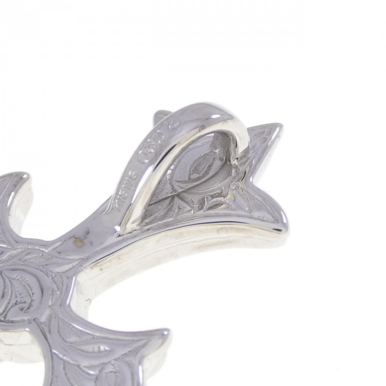 K18WG クロス ダイヤモンド ペンダント 0.302CT