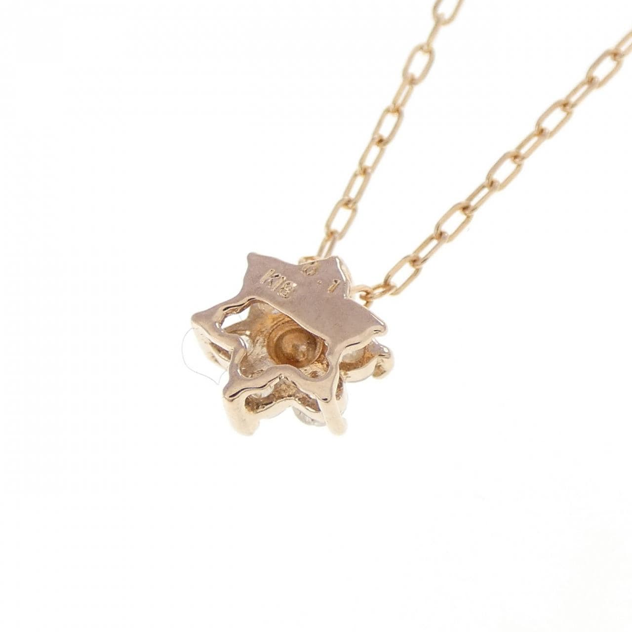 K18PG ダイヤモンド ネックレス 0.1CT