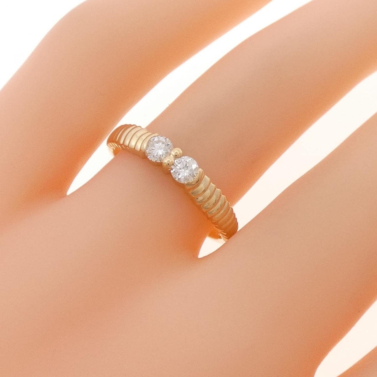 K18PG ダイヤモンド リング 0.22CT