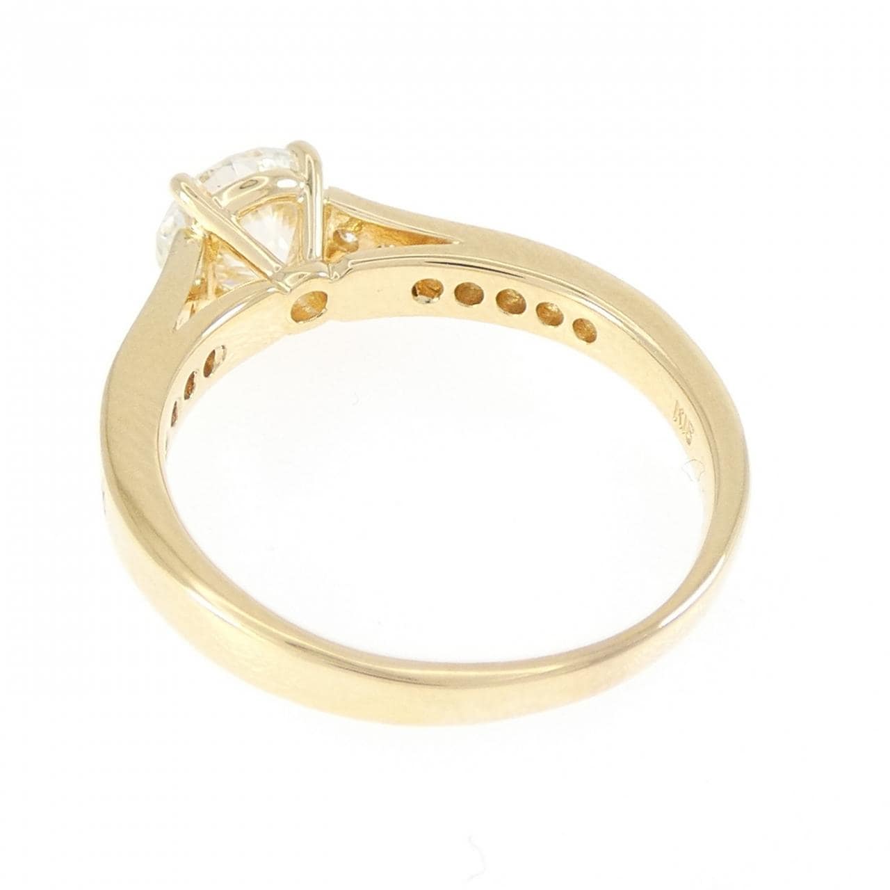 K18YG ダイヤモンド リング 0.761CT K SI1 Good
