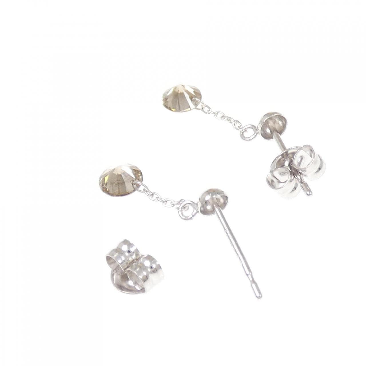 K18WG ダイヤモンド ピアス 0.50CT