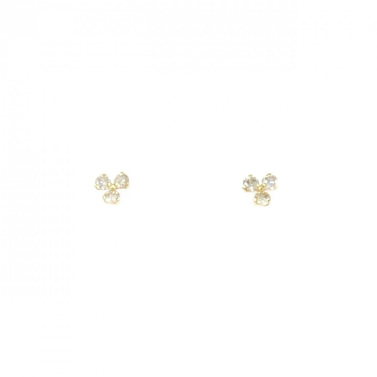 K18YG ダイヤモンド ピアス 0.10CT