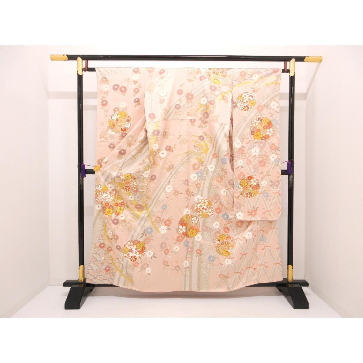 Furisode Yuzen gold processing S size