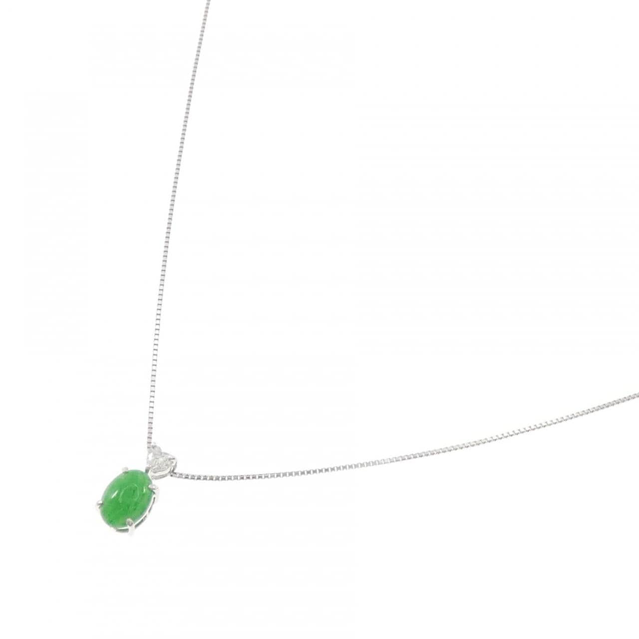 K18WG ヒスイ ネックレス 1.42CT