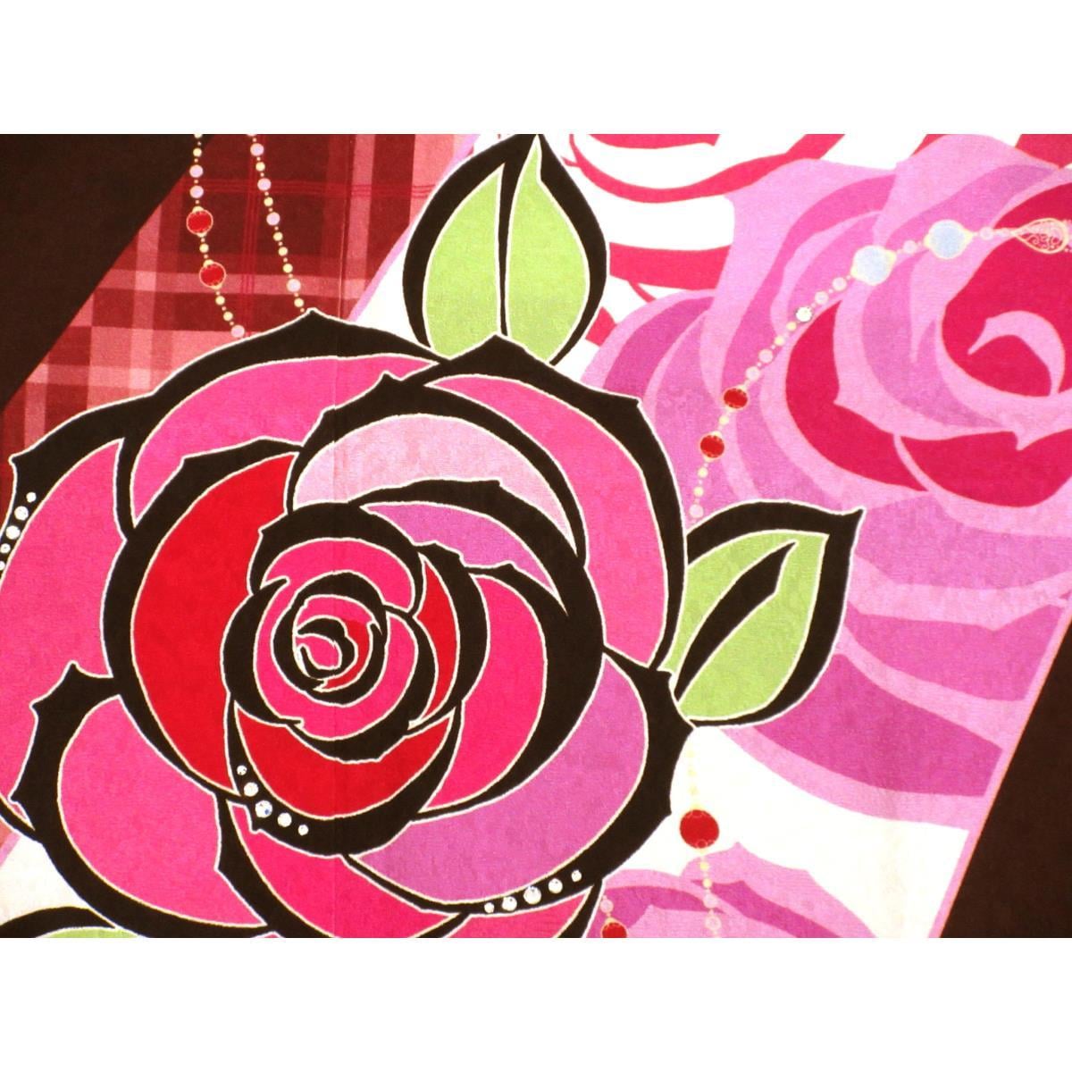 振袖　友禅加工　ラインストーン入り