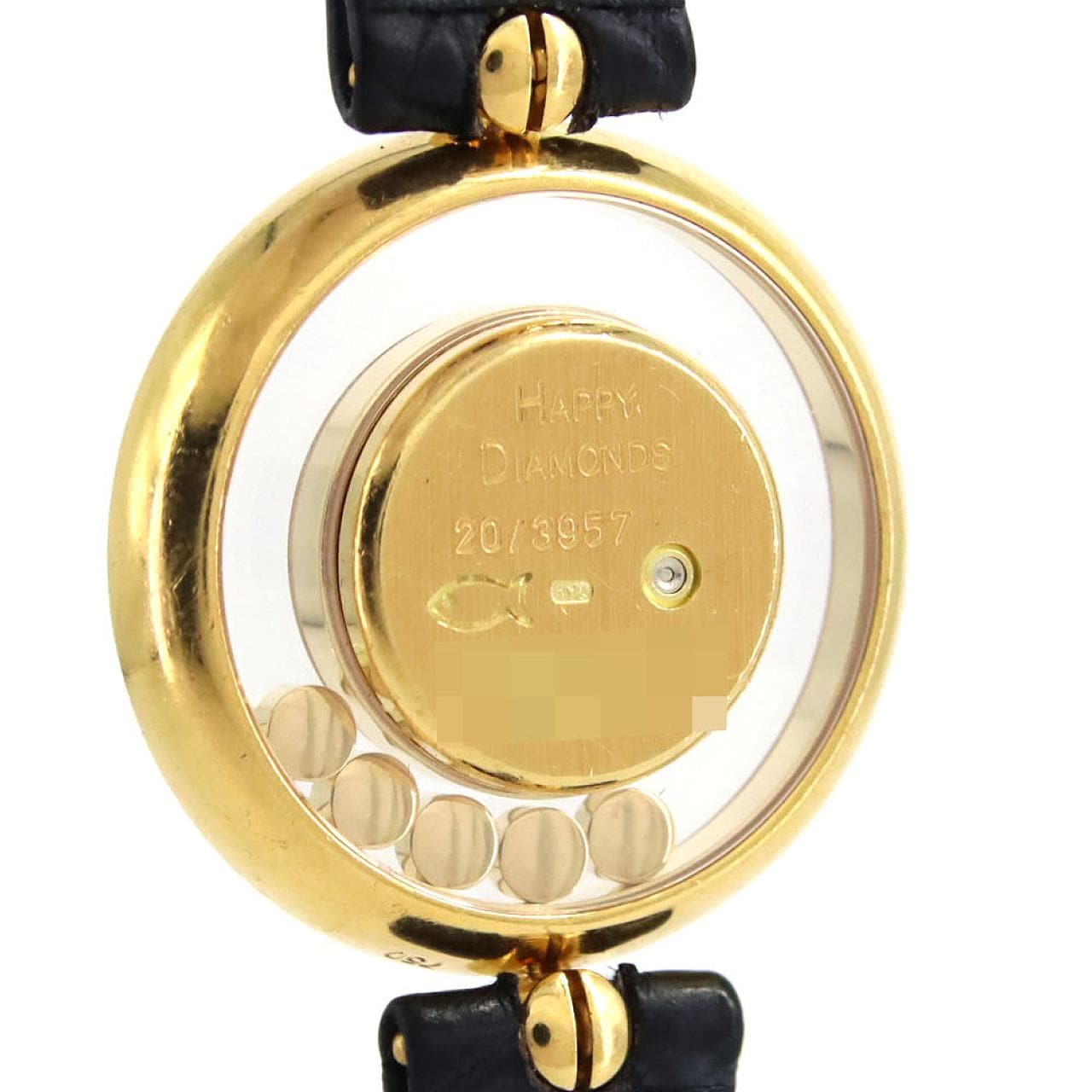 【ノーメンテナンス特価】ショパール ハッピーダイヤモンド YG/2D･5P 203957-0001 YG クォーツ