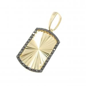 【新品】K18YG/K18BG ダイヤモンド ペンダント 0.45CT