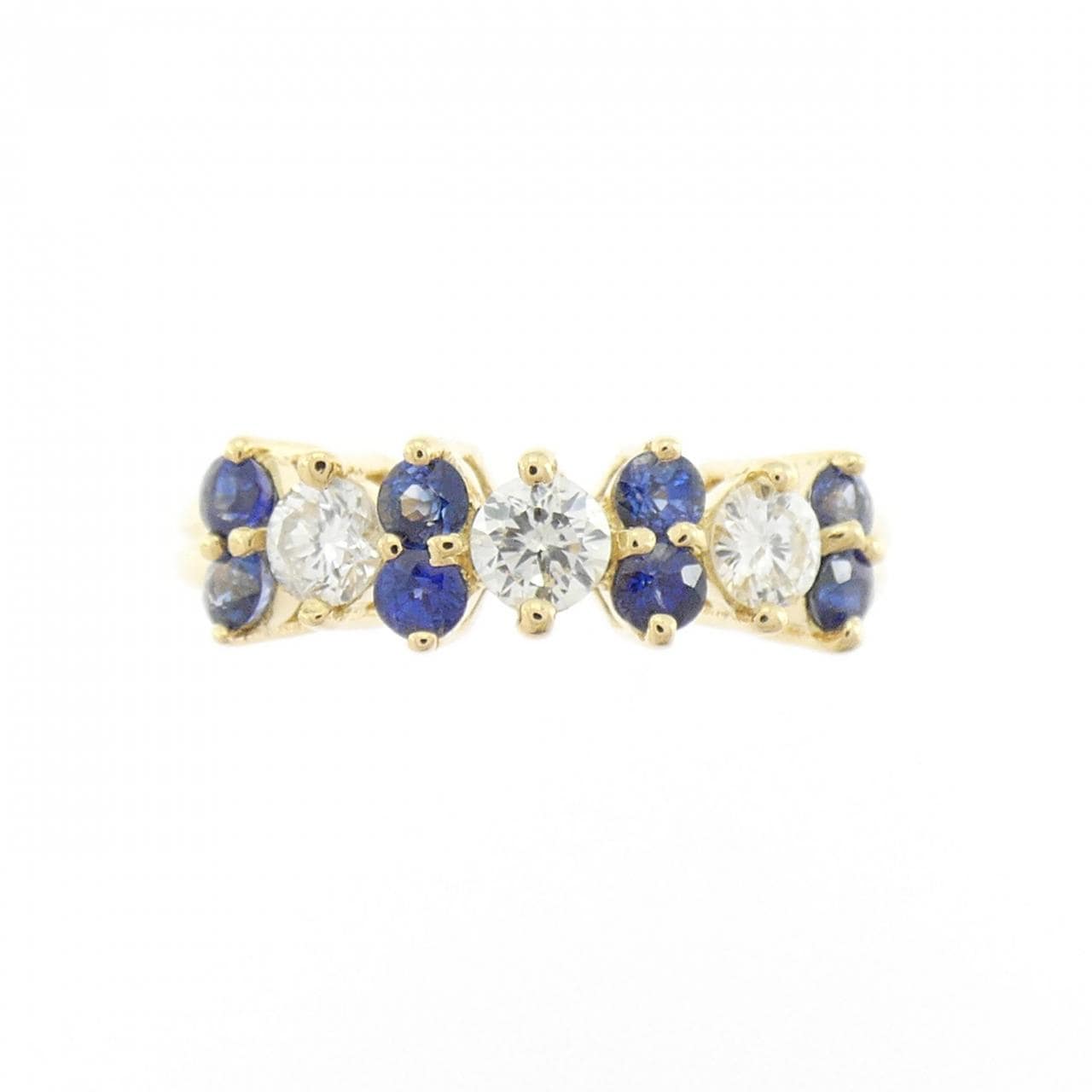 K18YG サファイヤ リング 0.40CT