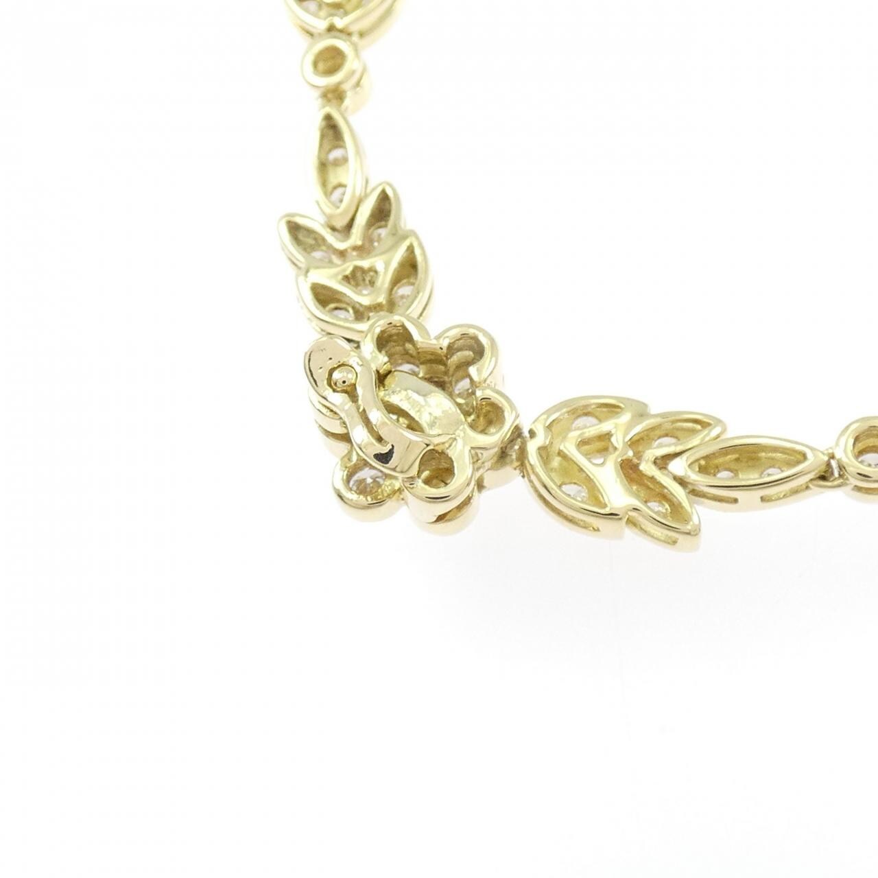 18K黄金钻石项链，3.15克拉