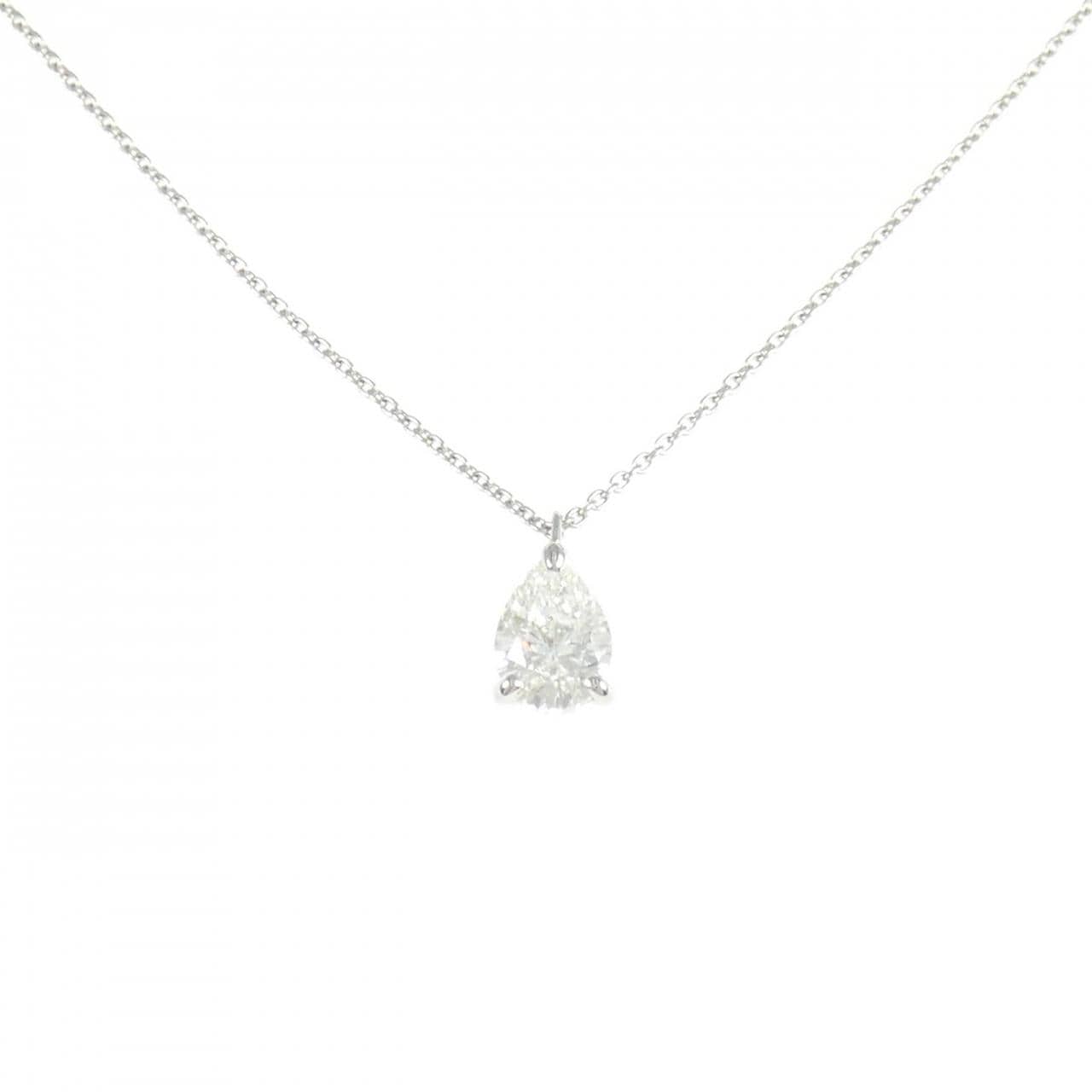 PT900/PT850 ダイヤモンド ネックレス 1.009CT G I1 ペアシェイプ