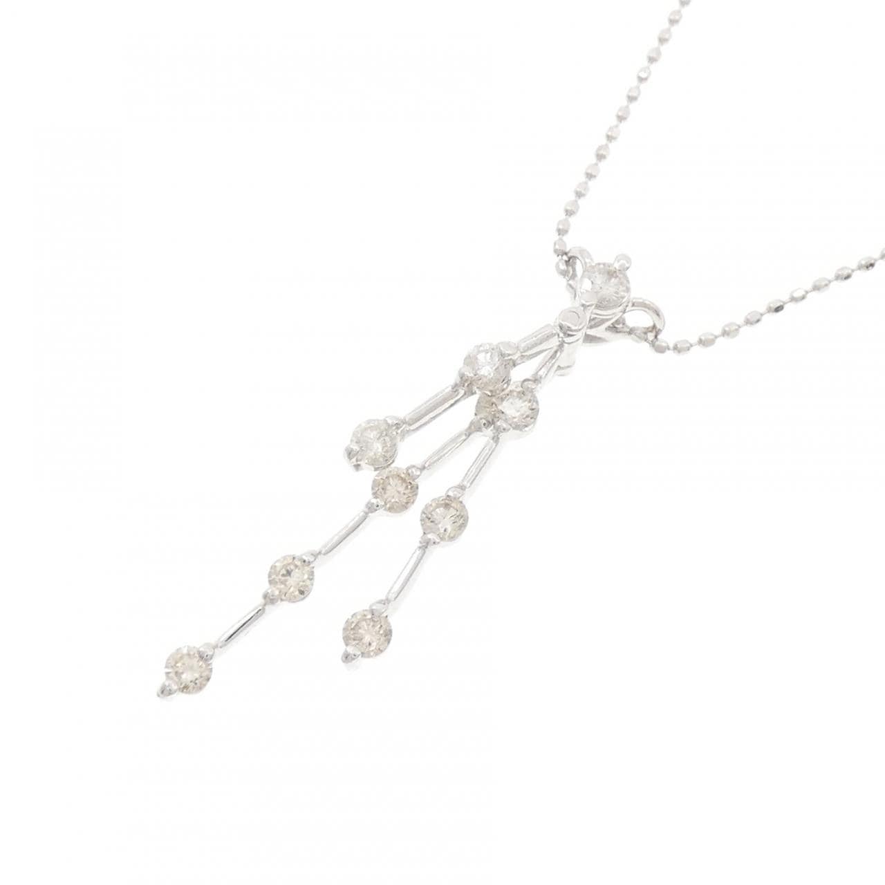 K18WG ダイヤモンド ネックレス 0.50CT