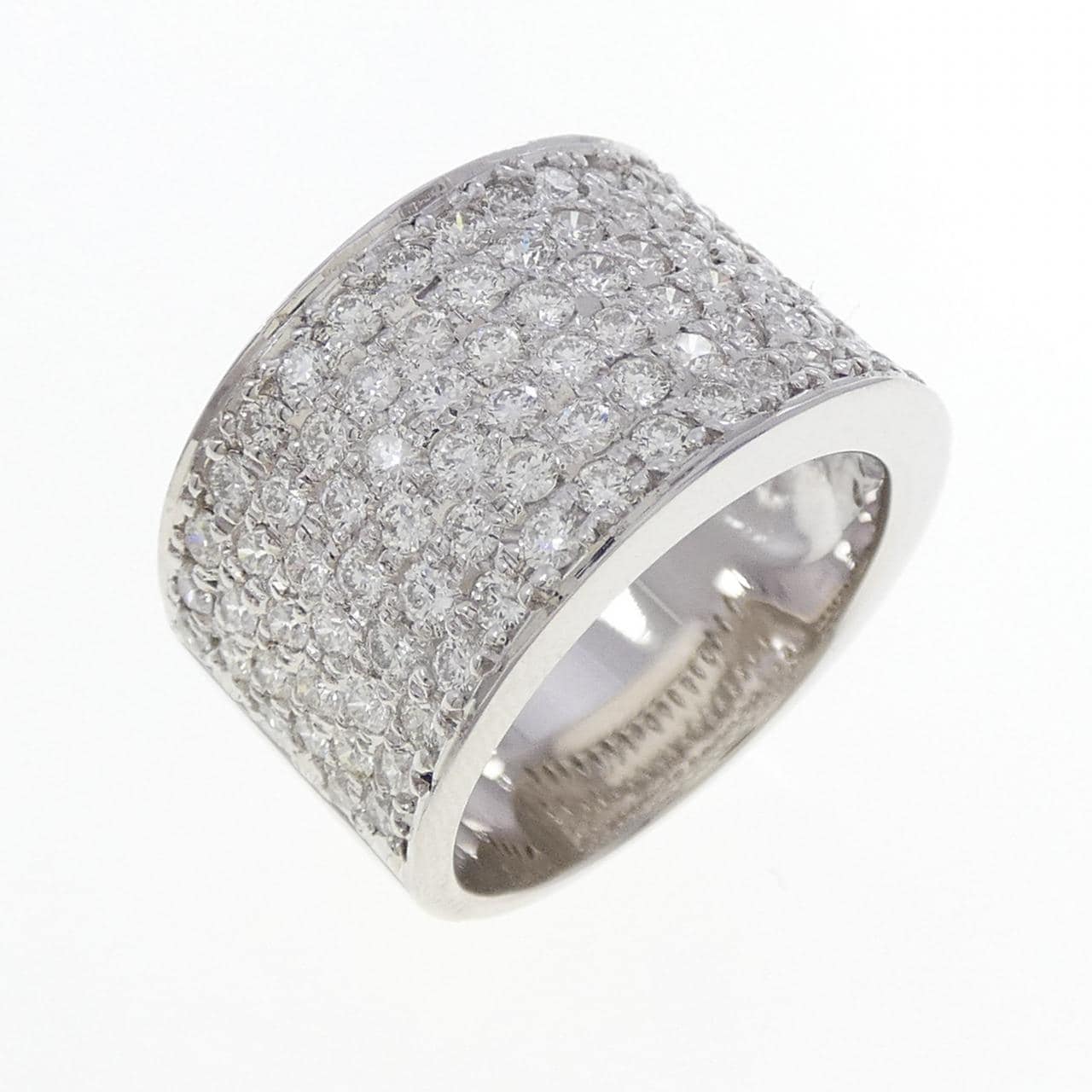 K18WG パヴェ ダイヤモンド リング 1.75CT