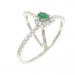 PT950 エメラルド リング 0.22CT
